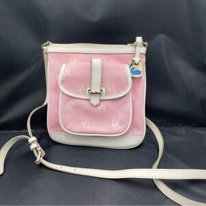 Dooney & Bourke Pink and White Crossbody Bag